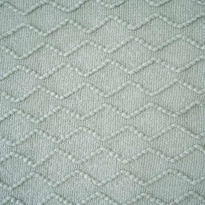 BATTILO HOME Sage Green Throw Blanket for Couch, Light Blue Knit Throw Blanket, Decorative Textured Sage Throw for Home Decor, 50"x60"