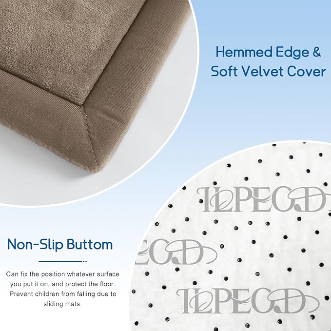 Baby Play Mat for Floor Nursery Rug Muscle Mat Area Rug Playroom Rug 79"x158" Playpen Mat Memory Foam 1.3" Thick Crawling Mat for Babies,Toddlers, Infants, Kids,Camel