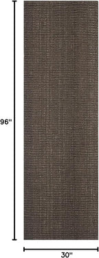 SAFAVIEH Natural Fiber Collection Runner Rug - 2'6" x 8', Brown, Handmade Jute, Farmhouse Style, Chunky Textured Thick Pile (NF447D)