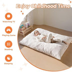 MAXYOYO 3 in 1 Kids Bean Bag Chair Bed, Convertible Chair Folds from Bean Bag to Lounger, Child Floor Sofa for Gaming, Reading, Floor Mattress with High-Density Foam Filling