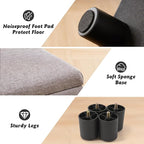 Small Foot Stool Under Desk Foot Stools Ottoman Footstool Foot Stools Small Footstools Foot Stool for Living Room Foot Rest 15" W x 12" D x 9.5" H Linen Dark Grey