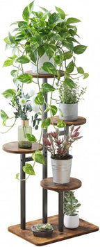 4 Tier Plant Stand Indoor, Tiered Plant Stands for Indoor Plants Multiple, Corner Flower Stand for Living Room, Multi-Layer Vintage Design Plant Shelf