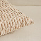 Fancy Homi 4 Pack 20x20 Inch Striped Corduroy Throw Pillow Covers, Rustic Boho Home Decor - 50x50 cm
