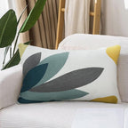 Merrycolor Boho Lumbar Throw Pillow Covers 12x20 Embroidered Abstract Mid Century Modern Pillowcases Bohemian Aesthetic Decorative Pillows for Couch Bed Sofa Living Room 1PC,Plant