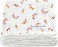 meowcards Muslin Swaddle Blankets for Baby, Unisex Baby Boys Girls Essentials, Large 47 x 47 inches, Boho Receiving Blankets Newborn Registry Must Haves (Leaf)