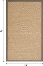 SAFAVIEH Natural Fiber Collection Area Rug - 2'3" x 4', Maize & Grey, Sisal, Woven Design with Border (NF141G)