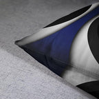 Emvency Set of 4 Dark Blue Throw Pillow Covers Modern Abstract Black Grey Stripes Gray White Acrylic Bold Decorative Pillow Cases Home Decor Square 18x18 Inches Pillowcases
