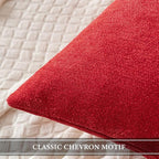 MIULEE Pack of 2 Red Decorative Christmas Pillow Covers 20x20 Inch Soft Chenille Couch Throw Pillows Farmhouse Cushion Covers for Home Decor Sofa Bedroom Living Room