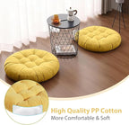 Tiita Outdoor Cushions Square Floor Pillow Thicken Tufted Seat Pad Large Floor Cushion for Yoga Meditation Living Room
