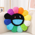 FIONOUT Flower Pillow, Flower Shaped Throw Pillow, Flower Face Floor Cushions Floor Pillow, Colorful Sunflower Plush Pillow, Cute Room Decor Decorative Pillows for Sofa Bedroom Car (40cm/15.7in)
