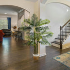 Artificial Palm Tree, 7ft Fake Areca Palm Plant with Basket, Large Faux Phoenix Palm UV Resistant Plants for Indoor Outdoor Home Garden Patio Office Décor