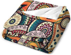 Indian Boho Throw Blanket Mandala Design Colorful Bohemian Floral Paisley Blanket for Sofa Bed Couch Chair Or Dorm 30"x40"