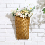 Domensi 15.5 x 10 x 7.5 Inch Front Door Basket Woven Wall Hanging Basket Hanging Storage Decor Farmhouse Decor Crafting DIY for Front Door(15.5 x 10 x 7.5 Inch,Classic Style)