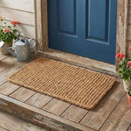 Kempf Dragon Weave Coco Coir Doormat, 22" x 36", Hand-Twisted Interwoven Fibers, Breathable Woven Backed Scraper Mat for Indoor Outdoor Entryways