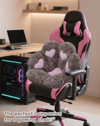 MOONBEEKI Cat Paw Cushion Chair Comfy Kawaii Plush Seat Cushions Shape Lazy Pillow for Gamer Chair 28"x 24" Cozy Floor Cute Seat Kawaii for Girl Worker Gift, Dining Room Bedroom Decorate （Chocolate）