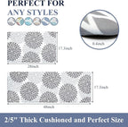 HEBE Anti Fatigue Kitchen Rug Sets 2 Piece Non Slip Kitchen Mats for Floor Cushioned Kitchen Rugs and Mats Waterproof Comfort Standing Mat Runner for Kitchen,Home Office,Sink,Laundry