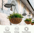 GreatBuddy 4 Pcs Coconut Hanging Basket Liners 10 Inch, Sturdy Round Coco Liners for Planters, Perfect Replacement for The Old, 100% Natural, Easy to Straighten Out