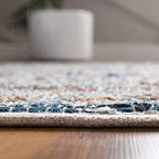 Unique Loom Chindi Jute Collection Area Rug (5' 1" x 8' Rectangle, Navy Blue/ Natural)