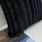 JOJUSIS Pack of 2 Faux Fur Plush Decorative Throw Pillow Covers Couch Cushion Case Soft Pillowcases (Black, 22 x 22-Inch)