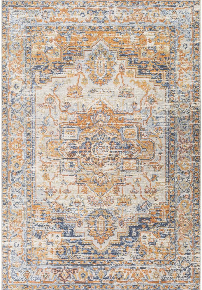 Vintage Tribal Distressed Thin Rug for Living Room Bedroom Diningroom Nursery Playroom Washable Carpet Oriental Boho Art Aesthetic Kitchen Office Hallway Indoor Outdoor Area Rugs 2x3 Beige - color: A, size: 2x3ft