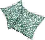 Aqua Pillow Covers 22x22 Set of 2 Vintage Floral Rustic Old Style Cute Flower Print Decorative Outdoor Pillowcases Seasonal Farmhouse Throw Cushion Case Decor for Couch Sofa Bed