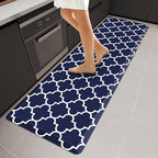 WISELIFE Anti Fatigue Floor Mat - 4/5 Inch Thick Kitchen Mat Non Slip Waterproof Heavy Duty Ergonomic Comfort Mat Durable for Home, Office, Sink, Laundry,(22" x 72", Blue)
