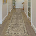 2x8 Washable Brown Runner Rug Vintage Hallway Kitchen Carpet Non-Slip Soft Low Pile Distressed Throw Rug for Bedroom Bathroom Laundry Living Room