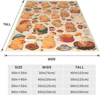 Capybaras Throw Blanket Soft Flannel Blanket 60"x50" in Bed Blanket Home Decor for Room Sofa Couch All Season