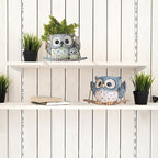 Swing Owl Hanging Planters for Indoor Plants, Cute Small Succulent Pots with Drainage Hole, Unique Resin Plant Hangers Outdoor, Hanging Plant Holder for String Of Pearls, Gift Ideas for Mother