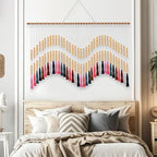 Tiamon Boho Wall Decor - 59'' W x 42'' L Macrame Wall Hanging Large Tapestry Art for Bathroom Farmhouse Bedroom Living Room Nursery Classroom Bohemian Natural Modern Rustic Style Decoration