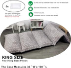 ICOPUCA Floor Lounger Pillow casing for boy Girl, Soft Minky Plush, Cover/Sleeve/Casing ONLY! Perfect Reading and Watching TV Cushion - Excellent for Sleepovers, King Size;