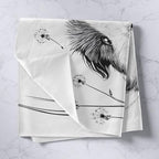 Erosebridal Cartoon Guinea Pig Tapestry, Dandelion Wall Blanket, Cute Animal Plant Wall Hanging, Gray White Bedroom Decor Medium 59x59