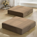 MeMoreCool Square Floor Pillows for Adults Kids, 2 Sets Large Meditation Cushion with 5" Thick Foam and Washable Tufted Cover, 22 Inch Coffee Seat Floor Cushions for Sitting and Yoga