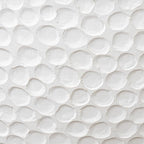 LA JOLIE MUSE Hanging Planters for Outdoor Plants, Large Hanging Planter with Drain Holes, Outdoor Hanging Flower Pots, White Stone, Honeycomb (13.2 Inch, Set of 2)