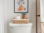 StorageWorks Small Baskets for Organizing, Wicker Bathroom Basket for Toilet Tank Top with Liner, Natural Water Hyacinth, Set of 2