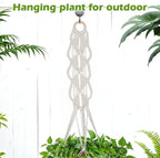 Set of 2 Boho Macrame Plant Hanger, 37 Inch Extra Long Plant Hangers Indoor, Hanging Plant Holder for Indoor Plants, Macrame Pot Holder, Hanging Macrame Basket Indoor Garden Decor