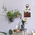 Luxshiny Rustic Style Woven Wall Storage Basket 12.20X6.69X2.55In Hanging Organizer for Flowers Plants Kitchen Bathroom Decorative and Versatile Storage