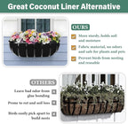 Riare 6 Pack 36 Inch Black Felt Window Box Liners- Fabric Trough Planter Basket Liners Replacement, Non-Woven Hanging Plant Liner for Wall Hanging Basket, Garden Fence Railing (Avoid Bird Nesting)