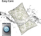 Sage Green Pillow Covers 12x20 Set of 2 Light Green Floral Chinoiserie Throw Pillows Rustic Toile Flower Decorative Pillow Cases Outdoor Chinoiserie Decor Lumbar Cushion Case for Couch Sofa