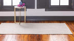 Unique Loom Braided Jute Collection Area Rug - Dhaka (2' 6" x 6' 1" Runner, White)