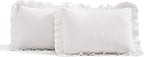 Lush Decor Ruffle Skirt Bedspread Set - 3-Piece Luxurious Farmhouse Bedding - Elegant Ruffle Detail - Timeless Style - Soft Lightweight Sheets - Queen, White