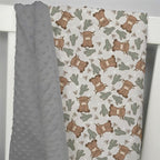 Mink Baby Boy Girl Blankets Boho Highland Cow Cactus, Gray Western Cowboy Soft Double Layer Dotted Backing Receiving Swaddle, Newborn Infant Toddler Nursery Crib Bedding Shower Gift 30" x 40"