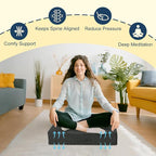 Wellsin Solid Square Floor Pillows for Adults Kids - Large Meditation Floor Pillow Seating Cushion with Thick Foam & Washable Velvet Cover, 1 Pack, 22x22x5 Inch, Gray