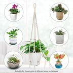 Plant Hanger, Hanging Planter Basket with Wood Beads, Decorative Boho Flower Pot Holder for Indoor Outdoor Plants(Pots Not Included)﻿ (1)