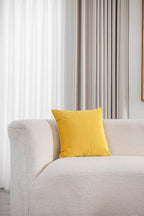 Throw Pillow Covers 16x16 Yellow: Pack of 2 Cozy Soft Velvet Square Modern Luxury Decorative Throw Pillow Cases for Sofa Couch Living Room Bed Home Decor