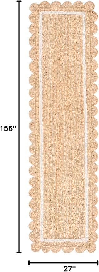 SAFAVIEH Natural Fiber Collection Area Rug - 2'3" x 13' Runner, Natural/Ivory, Geometric Design, Ideal for High Traffic Areas in Living Room, Bedroom, Dining (NF896A)