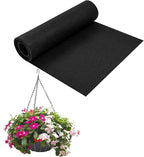 12x40 Inch Fabric Planter Liner Roll Non Woven Plant Felt Liner Roll Black Coco Liners Roll Alternative Coconut Basket Liner Roll Replacement Easy to Cut for Planter Hanging Flower Basket Window Box
