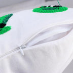 2 Pcs Tufted St. Patrick's Day Pillow Covers 18'' Green Clover Boucle Throw Pillow Cases 3D Soft Plush Faux Fur Wool Couch Cushion Case for Chair Sofa Bedroom Living Room Home Decor