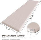 HappyTrends Kitchen Floor Mat - 4/5 Inch Thick Anti-Fatigue Kitchen Rug,Waterproof Non-Slip Kitchen Mats and Rugs Heavy Duty Ergonomic Comfort Rug for Kitchen,Office,Sink,Laundry,(22"x72", Khaki)