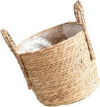 Straw Flower Pots, Plant Baskets Indoor, Basket Planter, Versatile Rattan Grass Woven Flower Planter, Plant Pot for Living Room Balcony Garden Decoration,Indoor & Outdoor
